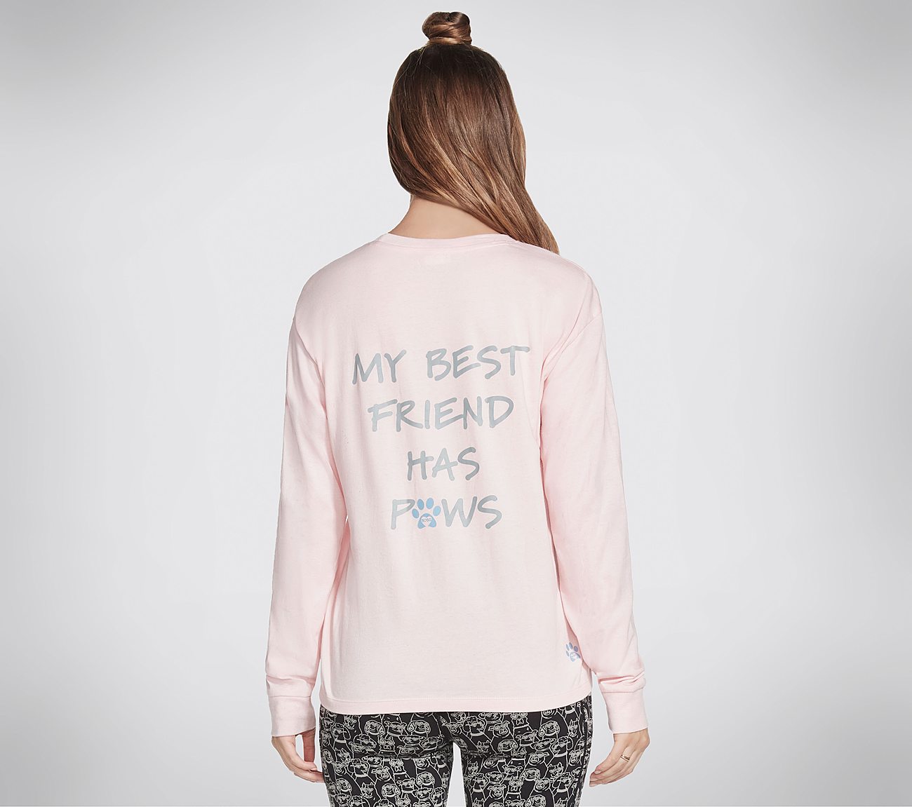 MY BFF LONG SLEEVE T-SHIRT, PPINK Apparels Top View