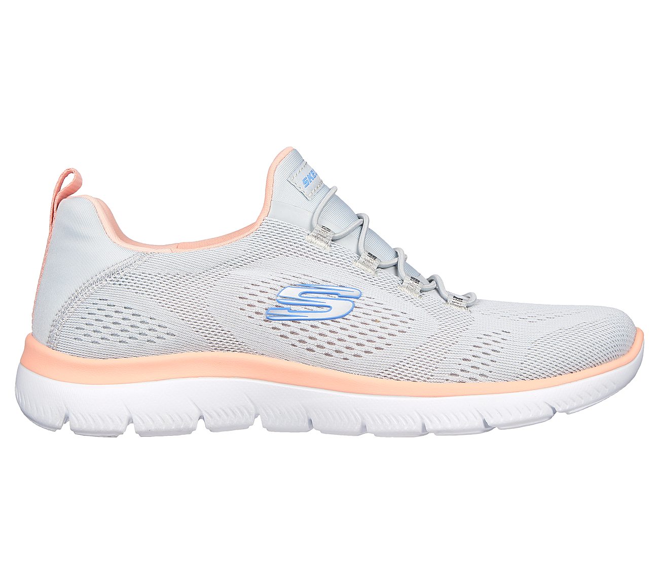 SUMMITS, GREY/CORAL Footwear Right View