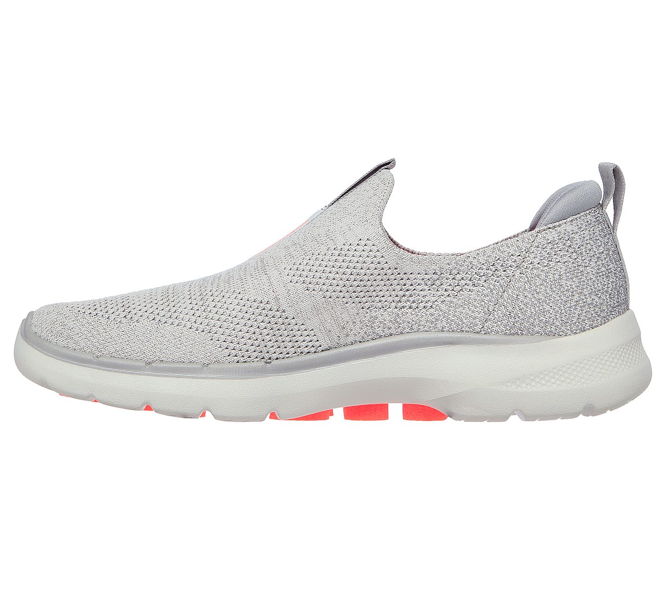 GO WALK 6 - GLIMMERING, GREY/CORAL Footwear Left View