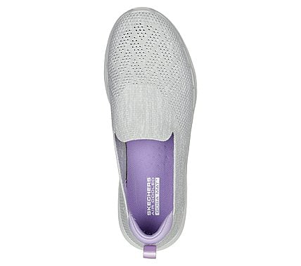 GO WALK 6 - VALERIE, GREY/LAVENDER Footwear Top View