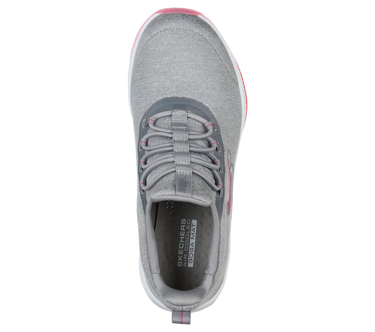 GO RUN TR- EXCEPTION, GREY/PINK Footwear Top View