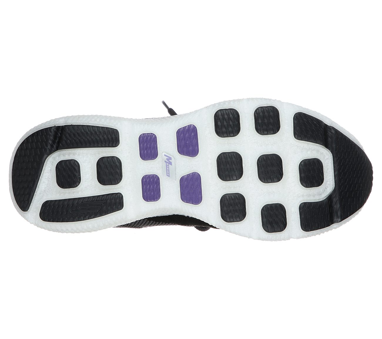 GO RUN 7 -, BLACK/PURPLE Footwear Bottom View