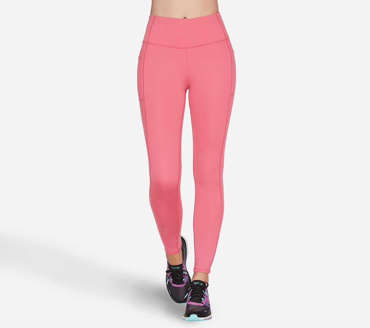 GOSTRETCH HW FL 4 POCKET LEGG, RED/BLUE Apparels Lateral View