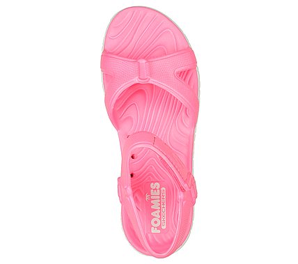 GO WALK SMART FOAMIES - ALOHA, NEON PINK Footwear Top View