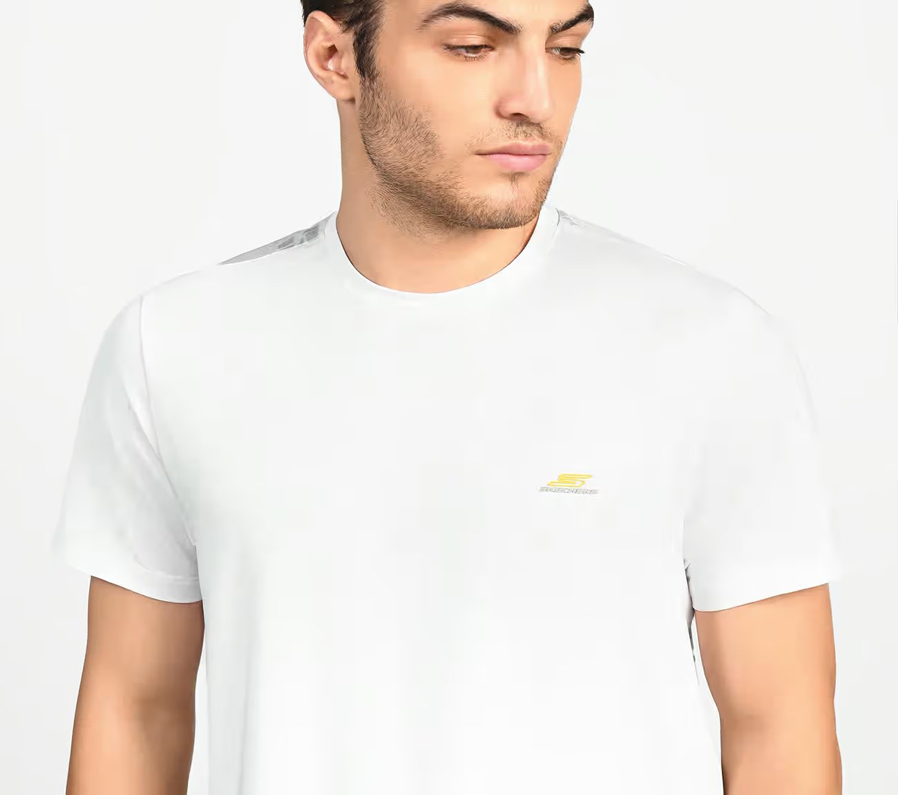SL MESH SCRIBBLE TEE, WHITE/LAVENDER/MINT Apparel Right View