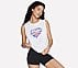 SKECHERS FLAG HEART TANK, WWWHITE