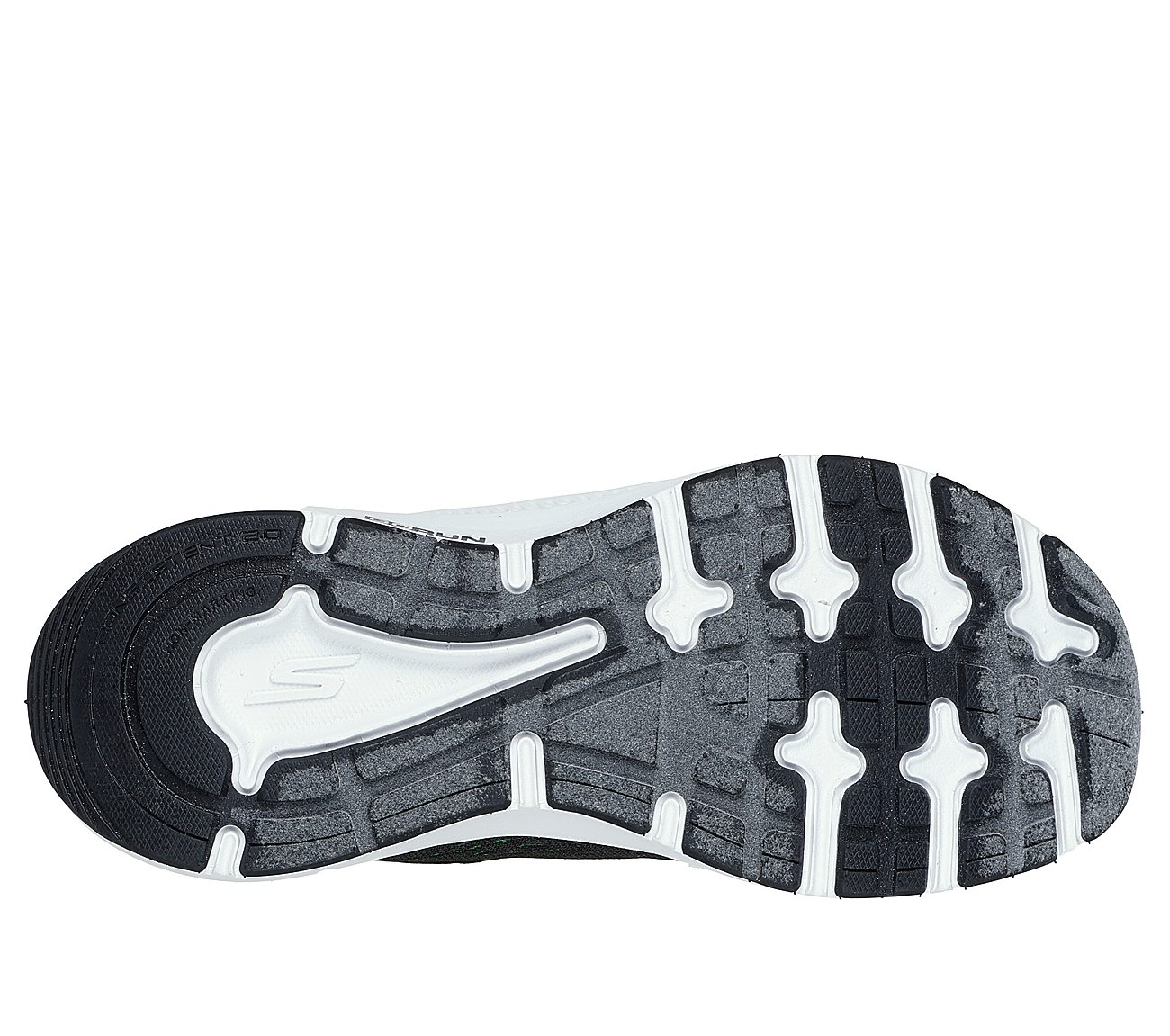 GO RUN CONSISTENT 2, BLK/BLUE/LIME Footwear Bottom View