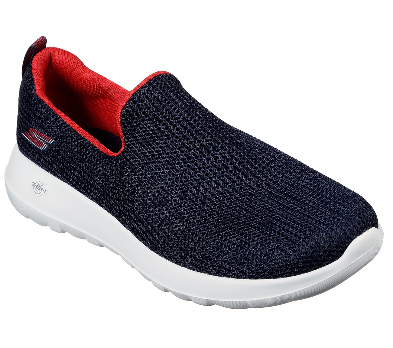 GO WALK MAX-DEED, NAVY/RED Footwear Lateral View