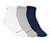 3pk Mens Non Terry Bamboo Ank, NVY/GRY/WHT