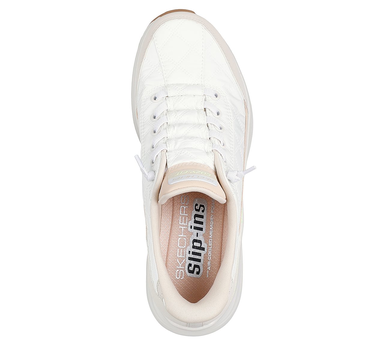 CONTOUR FOAM, WHITE/NATURAL Footwear Top View