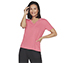 GODRI SERENE V-NECK TEE, RED/BLUE Apparel Lateral View