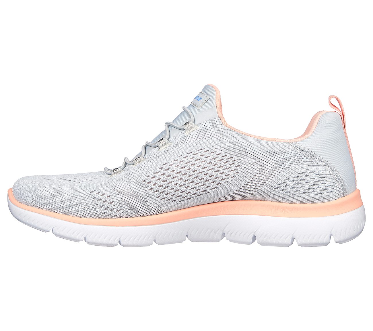 SUMMITS, GREY/CORAL Footwear Left View