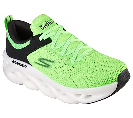 GO RUN SWIRL TECH-DASH CHARGE, LIME/BLACK Footwear Lateral View
