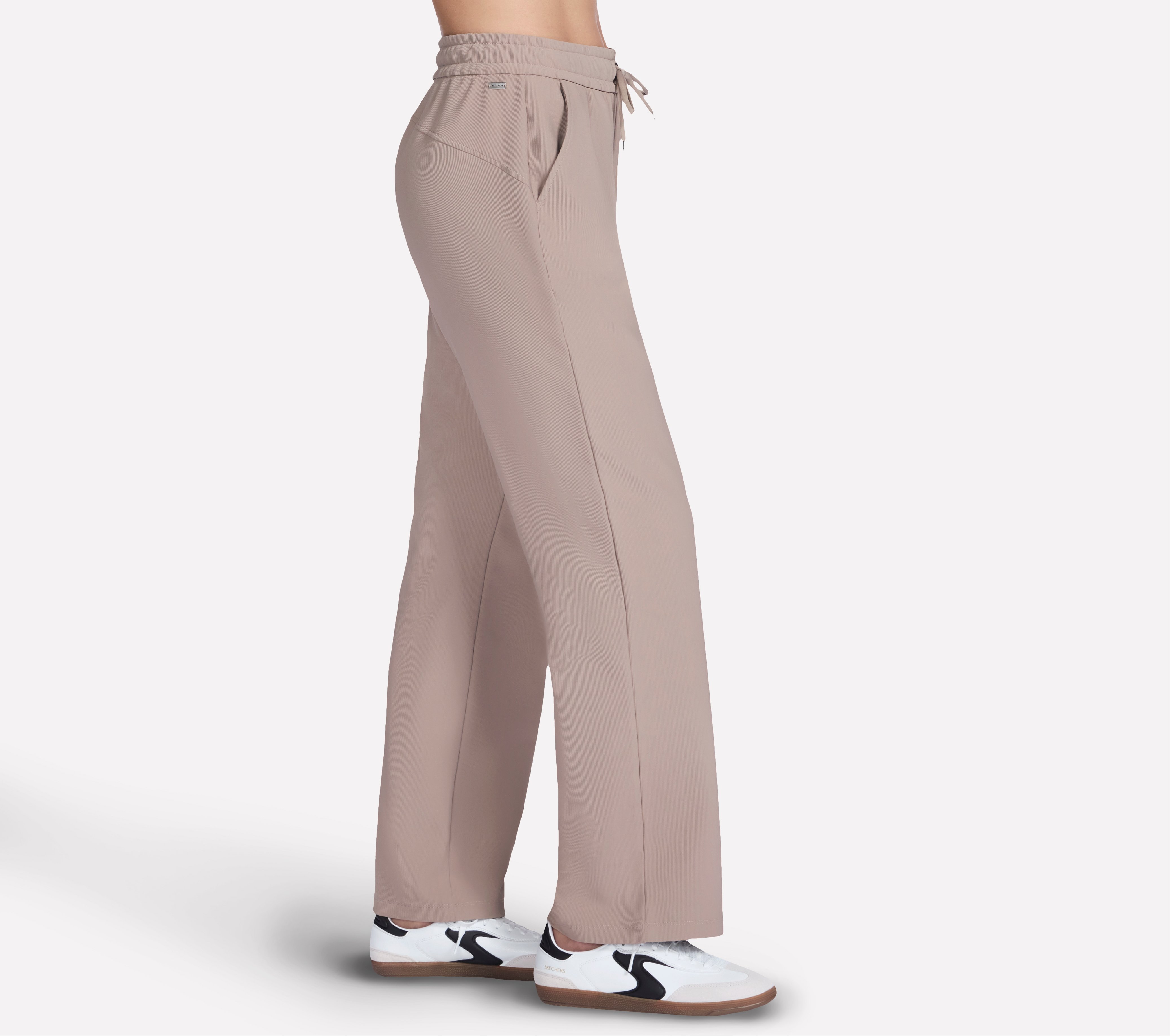 GOLUXE RIB PANT, TAUPE/BROWN