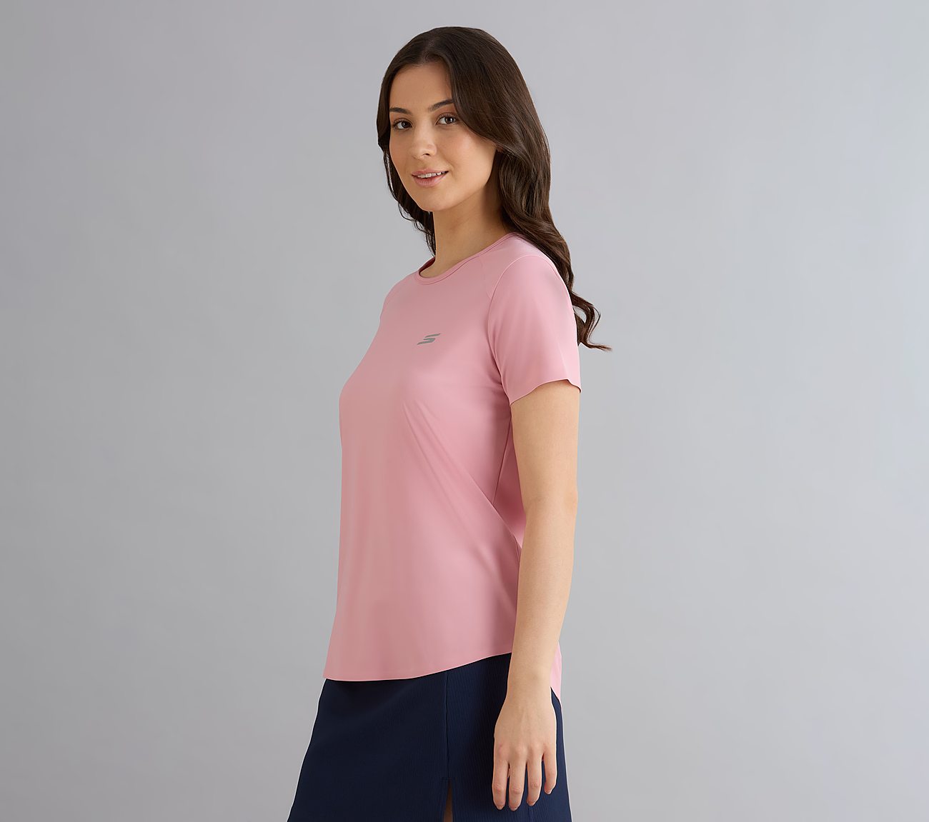 BONDED PERFORMANCE T-SHIRT, PURPLE/YELL Apparels Top View