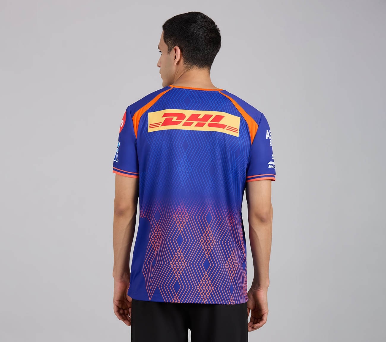 MUMBAI INDIANS IPL MEN'S TRAINING JERSEY 2026, ROYAL/NAVY/LIME