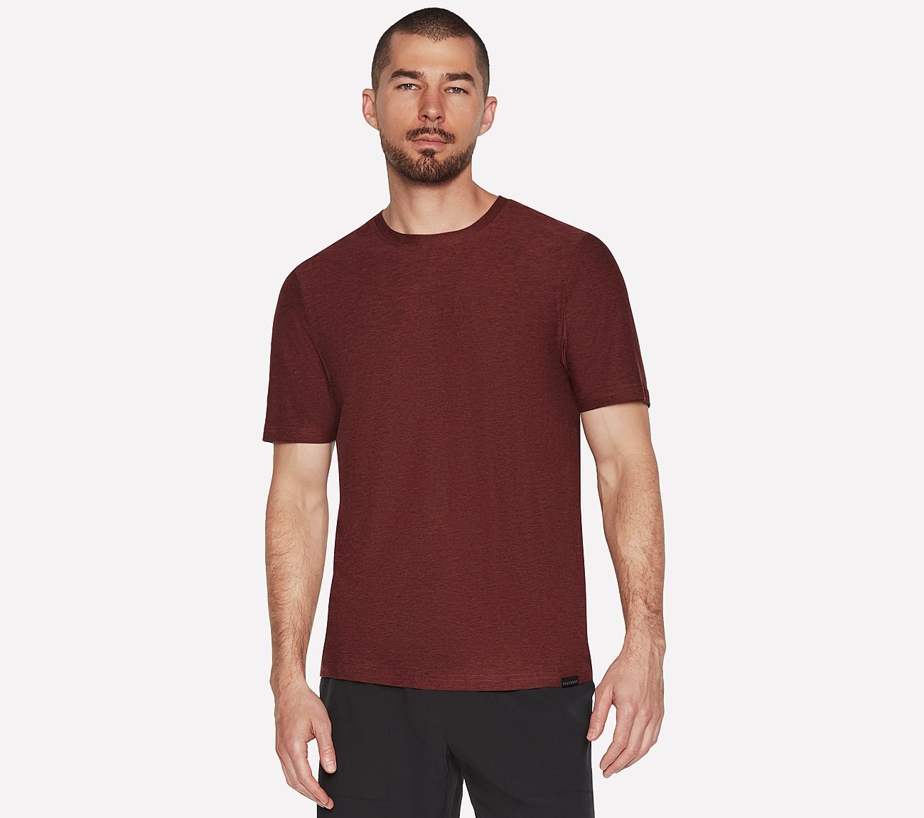 GODRI ALL DAY T-SHIRT, DDARK RED Apparels Lateral View