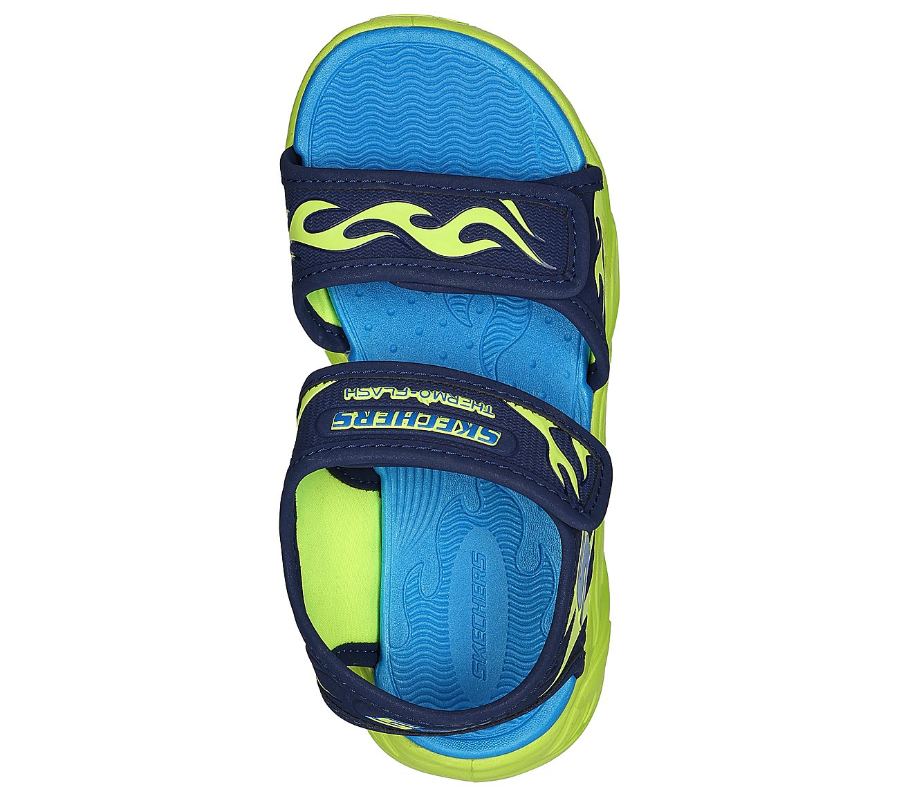 THERMO-SPLASH - HEAT TIDE, NAVY/LIME Footwear Top View