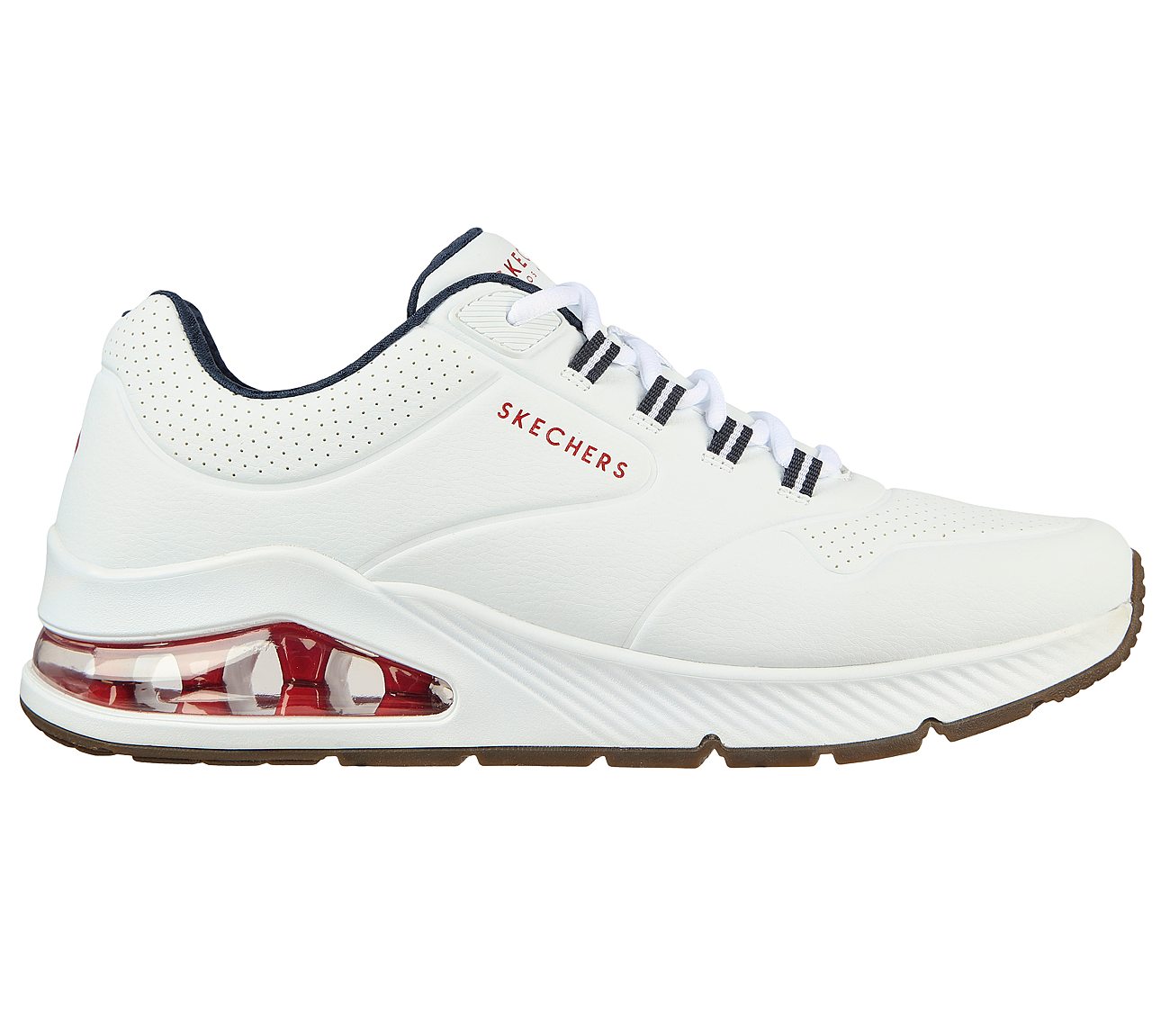 UNO 2, WHITE/NAVY/RED Footwear Right View