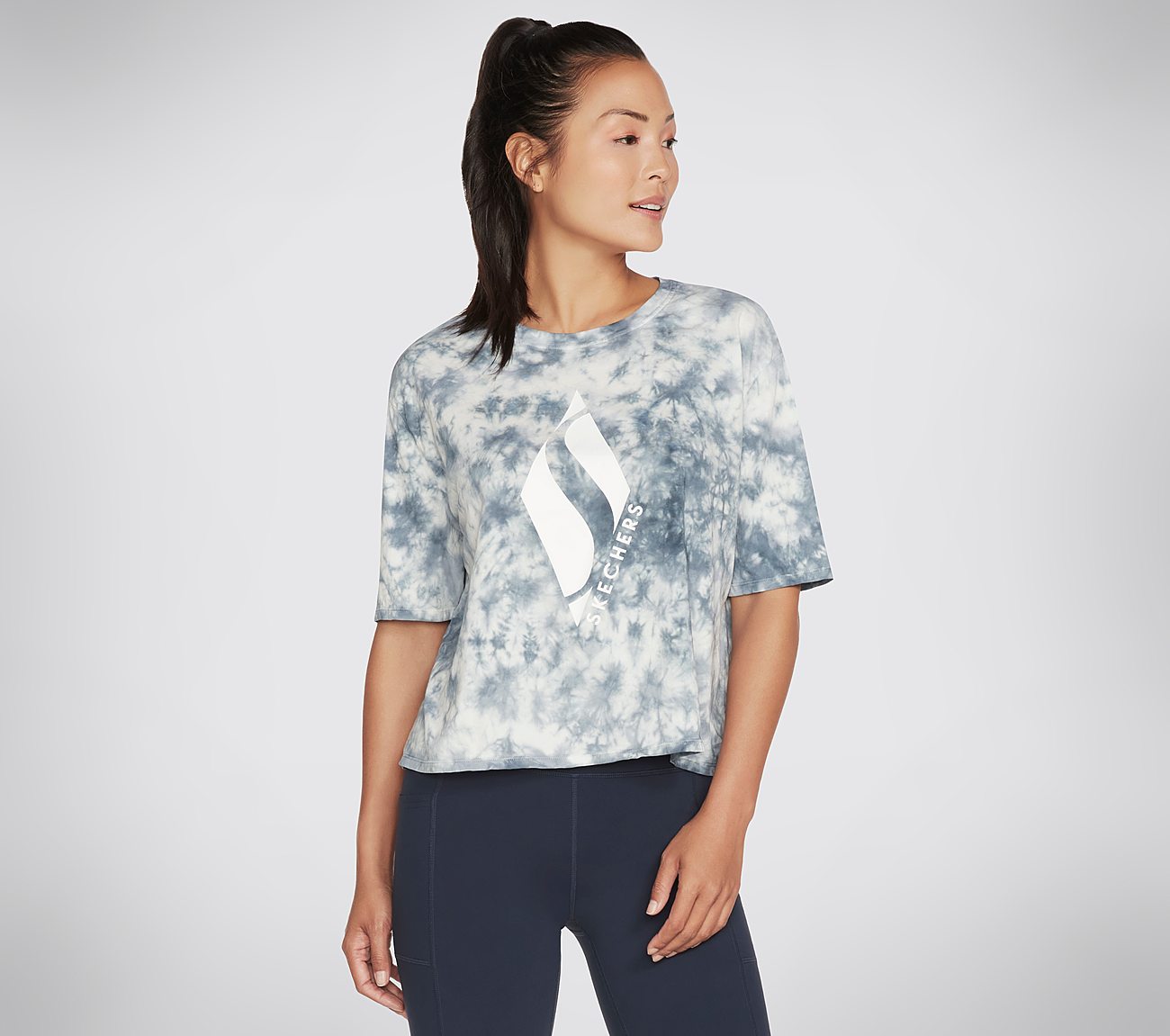 SKECHDYE VIBE CROP TEE, CCHARCOAL Apparels Lateral View