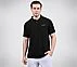 SKECHERS EVERYDAY POLO, BLACK/CHARCOAL/BLUE Apparels Lateral View