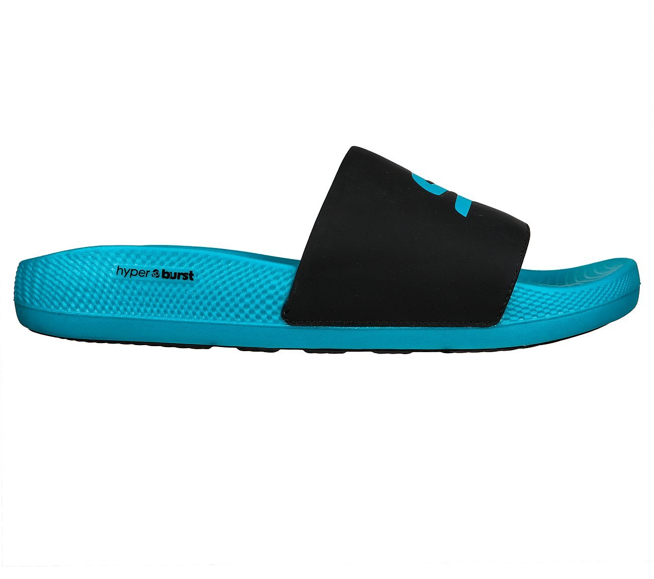 HYPER SLIDE - DERIVER, BLACK/TEAL Footwear Lateral View