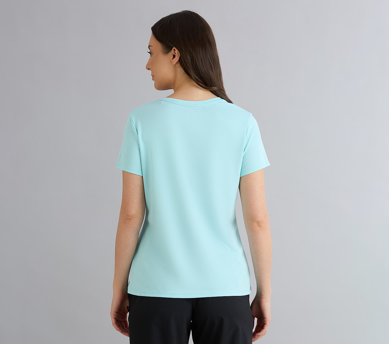 BASIC PERFROMANCE TUNIC T-SHIRT, BLUE/MINT Apparel Left View