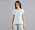 SKECHERS HAND PAINTED TEE, GRAY/AQUA/PINK Apparel Lateral View