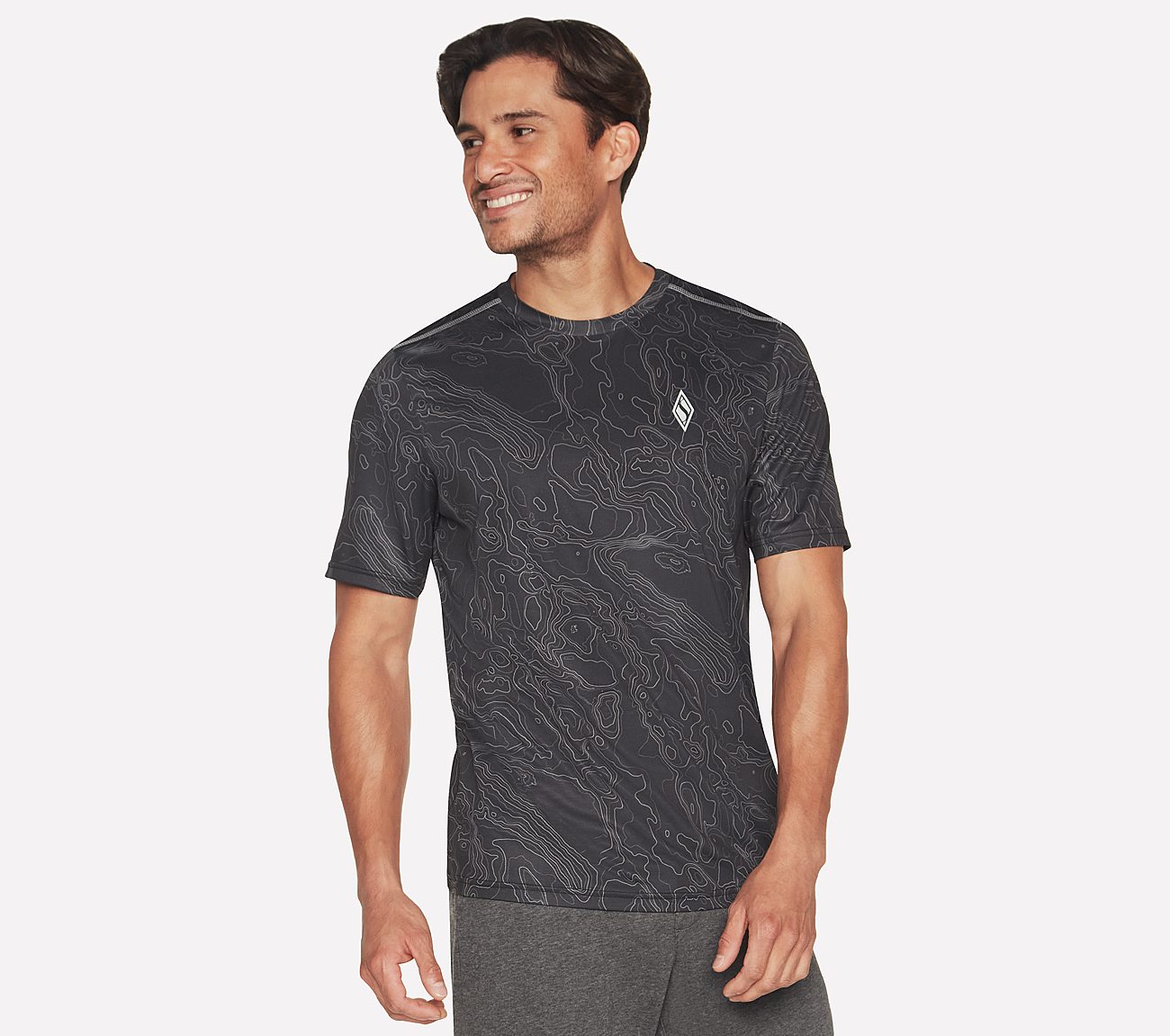 ON THE ROAD PRINTED T-SHIRT, BLACK/OLIVE Apparels Bottom View