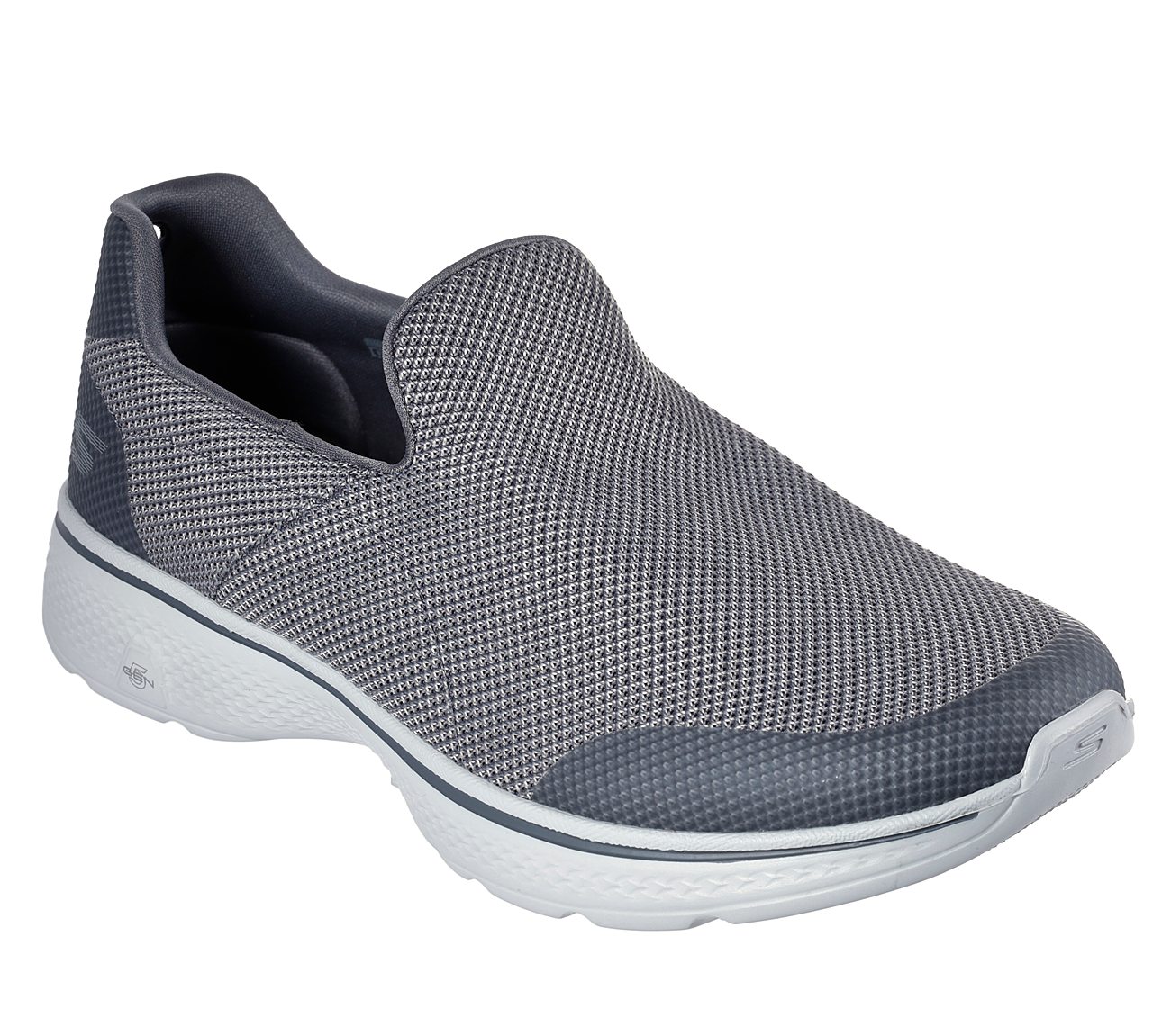 Skechers Charcoal Go Walk 4 Viability Mens Slip Ons - Style ID: 54690 ...