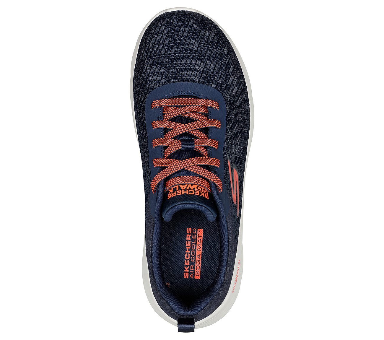 GO WALK FLEX, NAVY/CORAL Footwear Top View