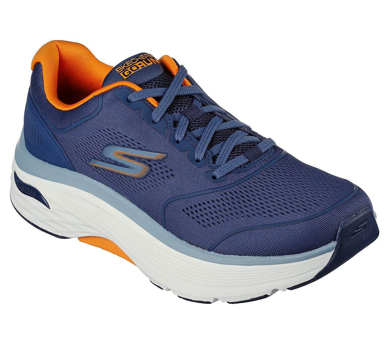 MAX CUSHIONING ARCH FIT - SWI, NAVY/ORANGE Footwear Right View