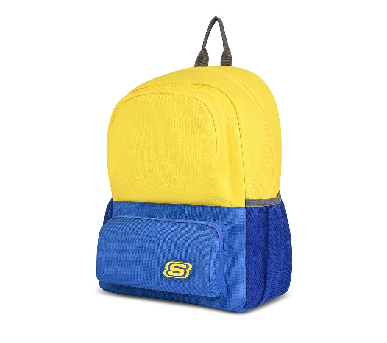 MINI BACKPACK WITH SINGLE COMPARTMENT, BLUE/YELLOW