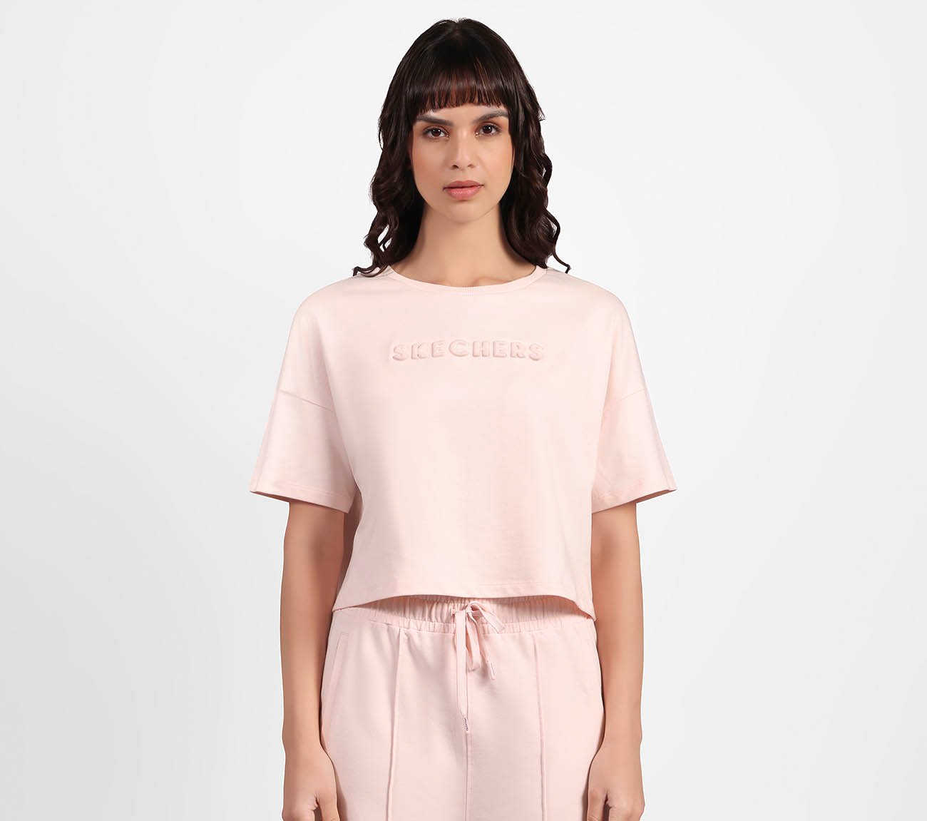 EMBOSSED BOXY FIT T-SHIRT, NEON PINK/YELLOW Apparels Lateral View
