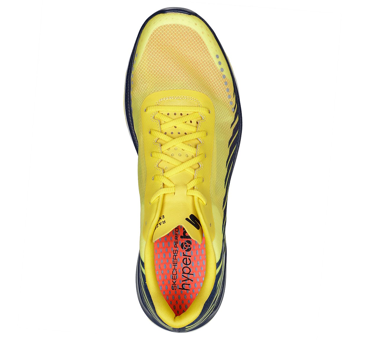 GO RUN RAZOR EXCESS, YELLOW/NAVY Footwear Top View