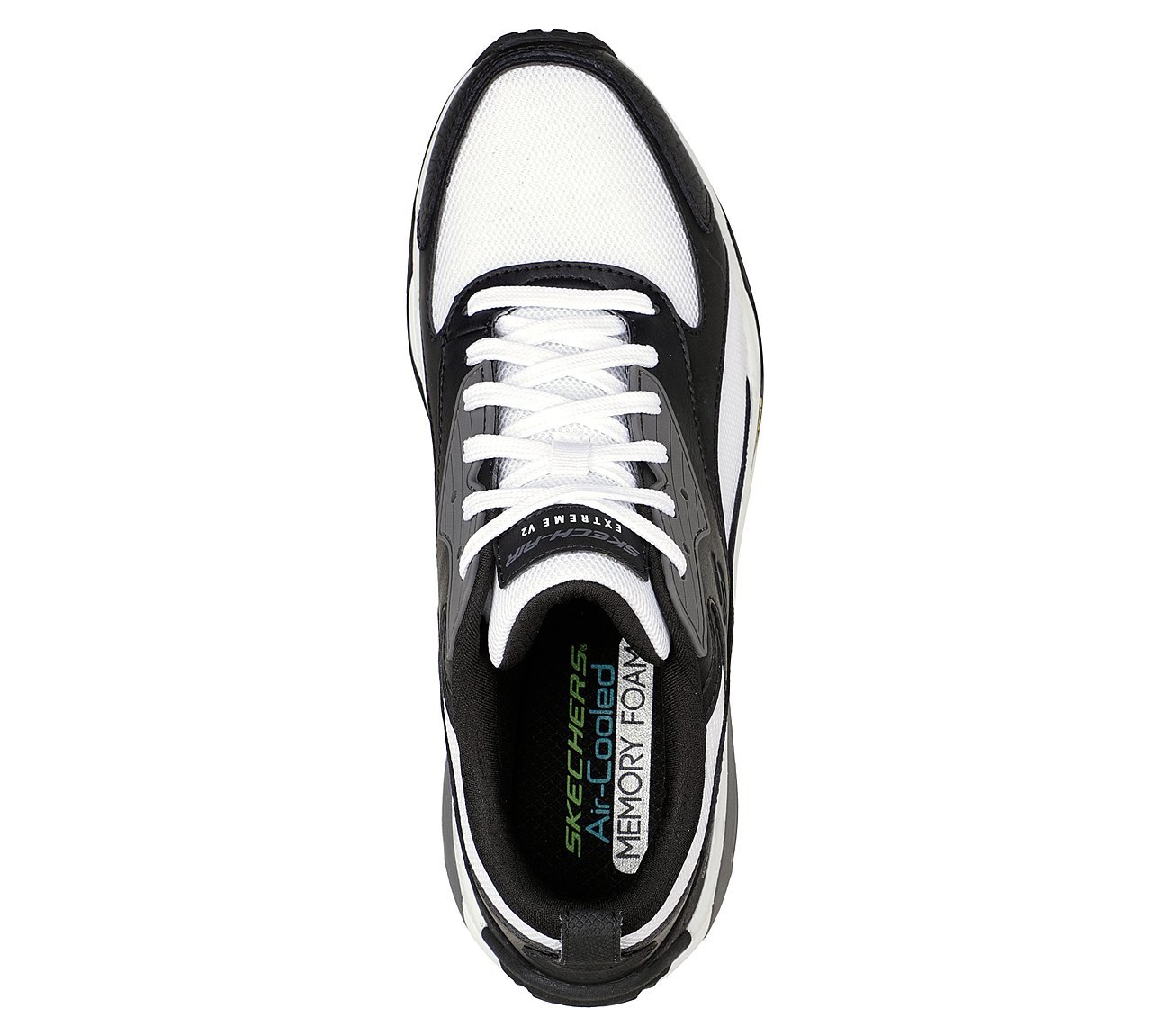 SKECH-AIR EXTREME V2, BLACK/WHITE Footwear Top View