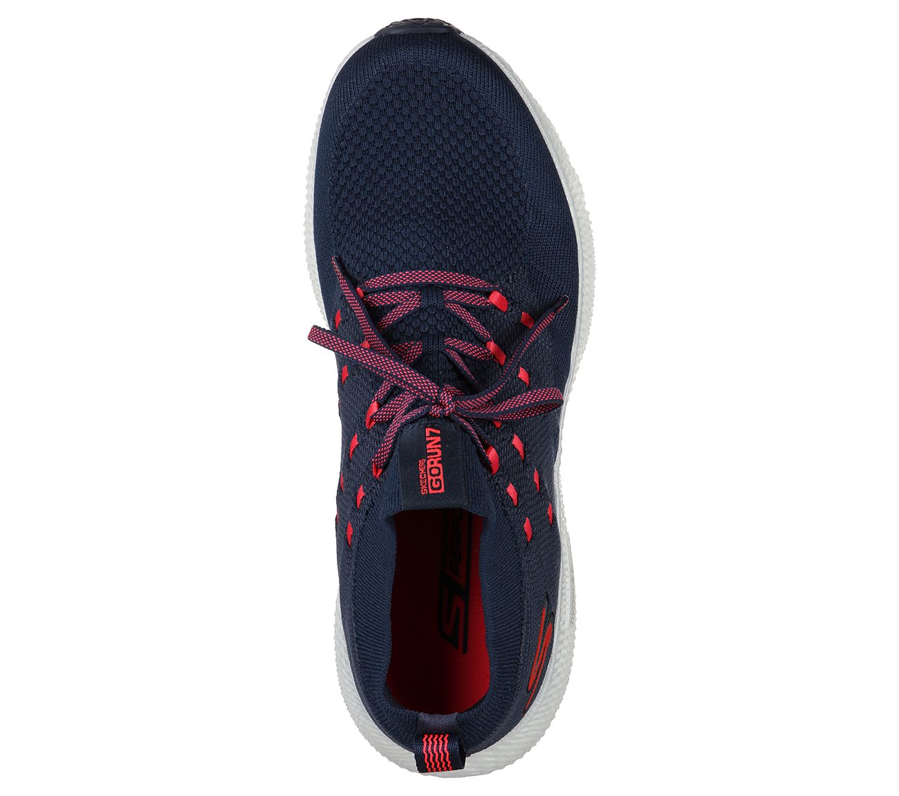 GO RUN 7 -, NAVY/PINK Footwear Top View