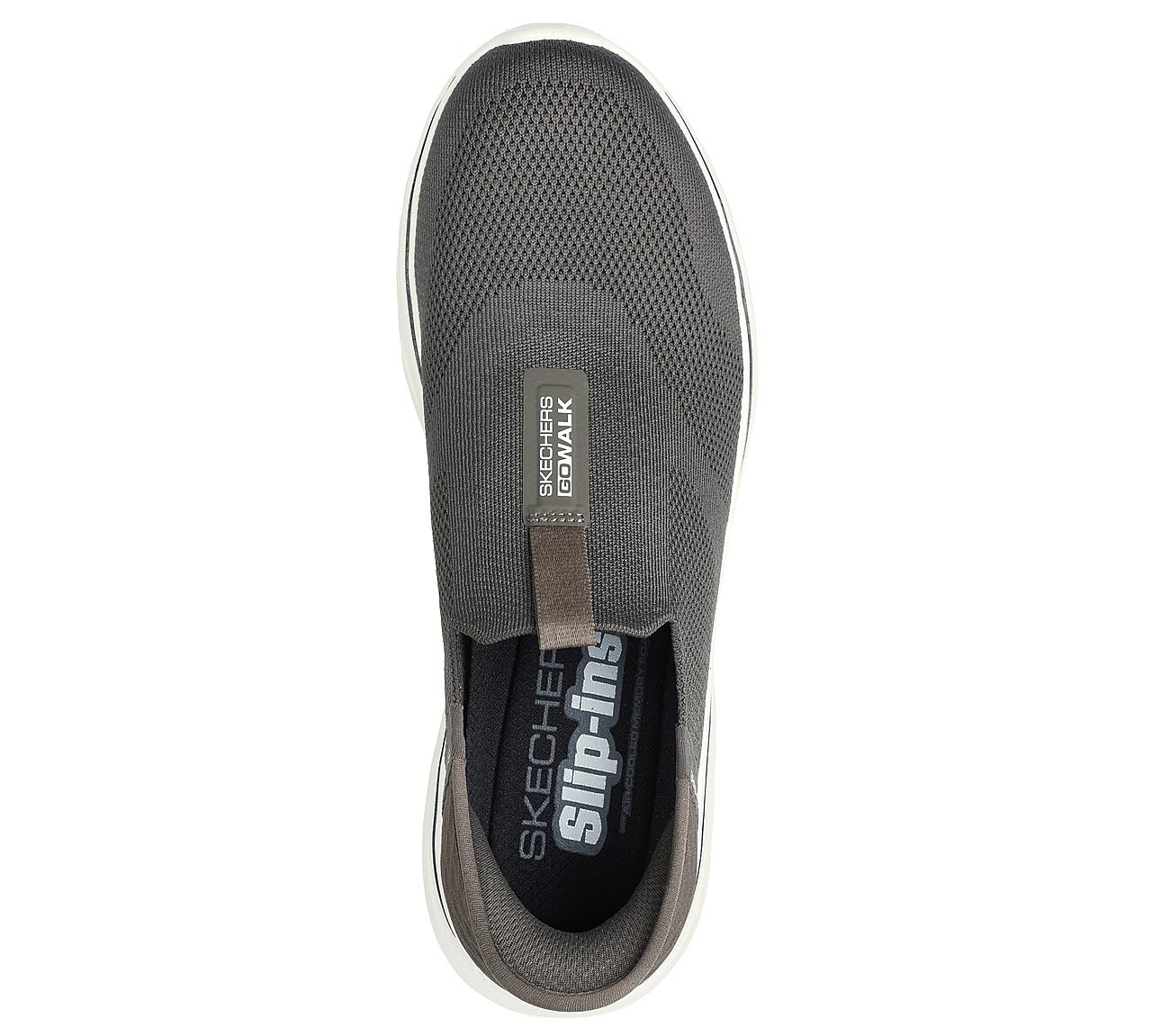GO WALK 7 - EASY ON 2, BROWN Footwear Top View