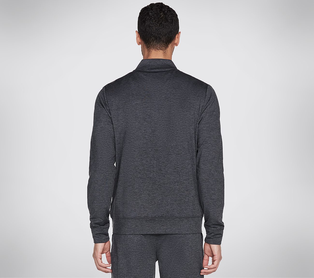SKECH-KNITS ULTRA GO HOODLESS, CCHARCOAL Apparel Top View