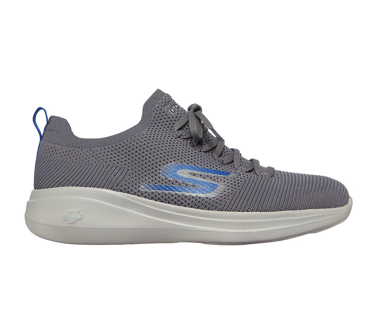 GO RUN FAST - MONOGRAM, CCHARCOAL Footwear Lateral View