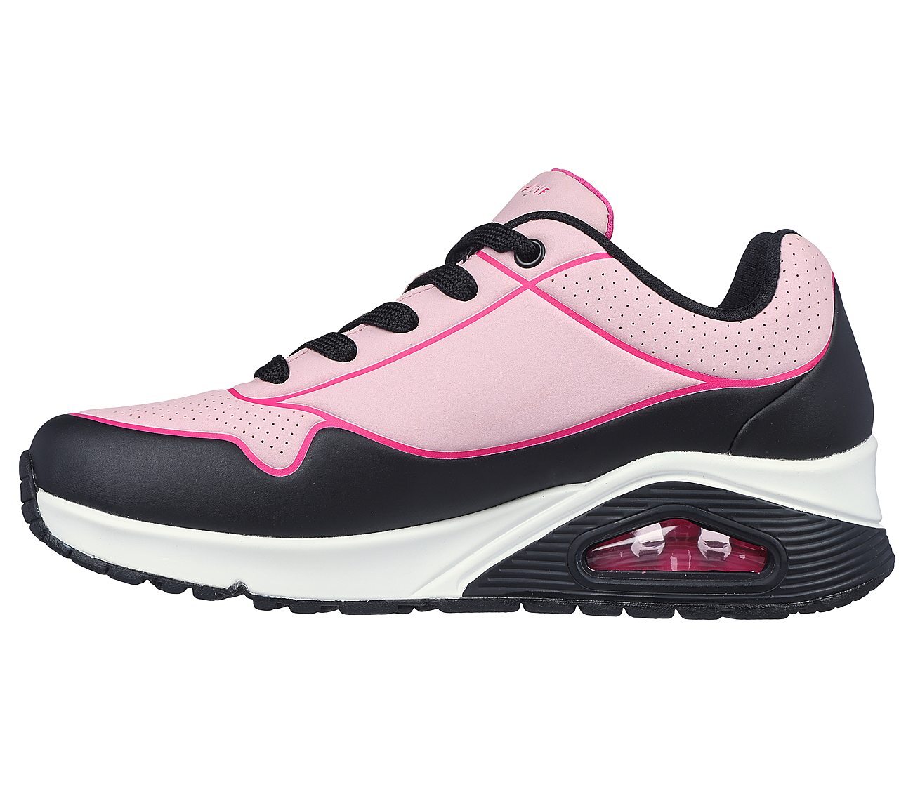 DVF: Uno - Beso, BLACK/PINK Footwear Left View