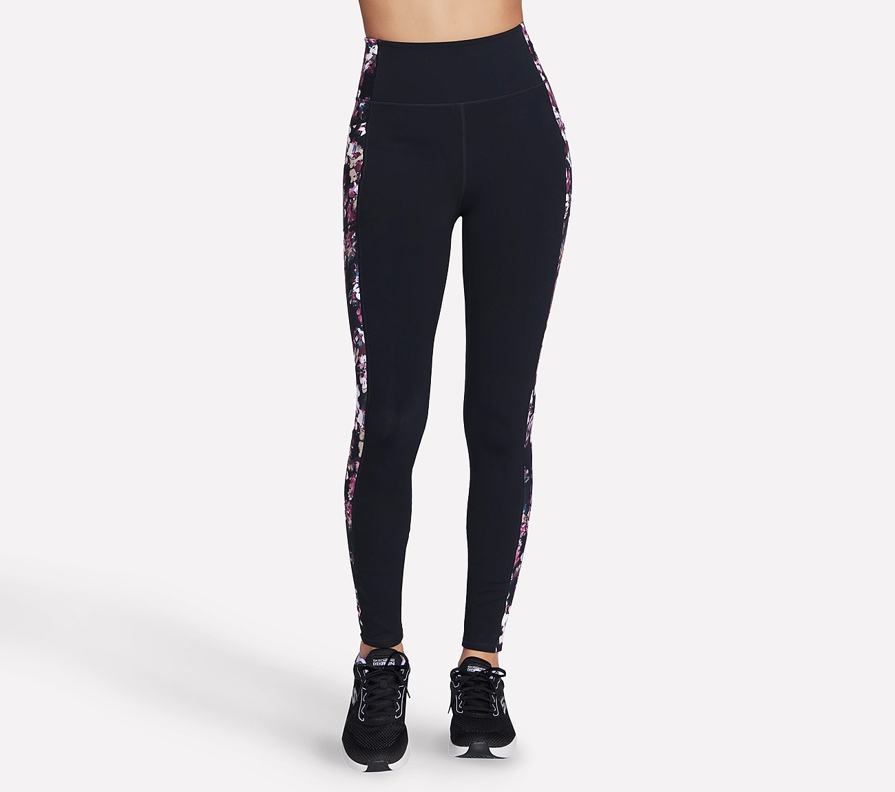 MISTY FLORAL HW FL LEGGING, BLACK/MAUVE Apparels Lateral View