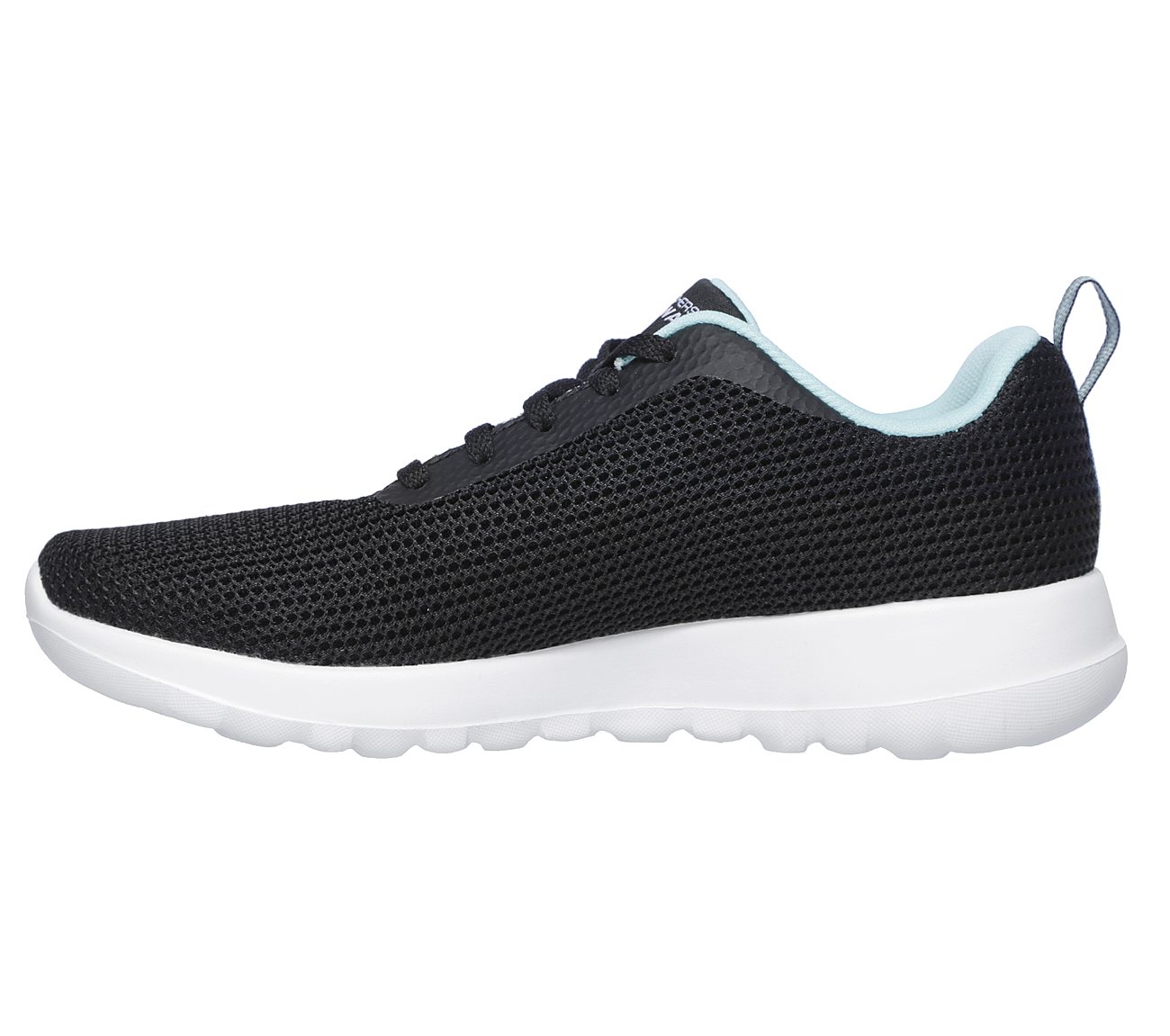 GO WALK JOY, BLACK/AQUA Footwear Left View