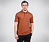 EARTH TERRY POLO, ORANGE/BROWN Apparels Top View