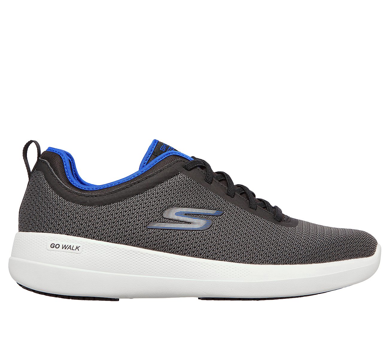 GO WALK STABILITY - PROGRESS, BLACK/BLUE Footwear Lateral View