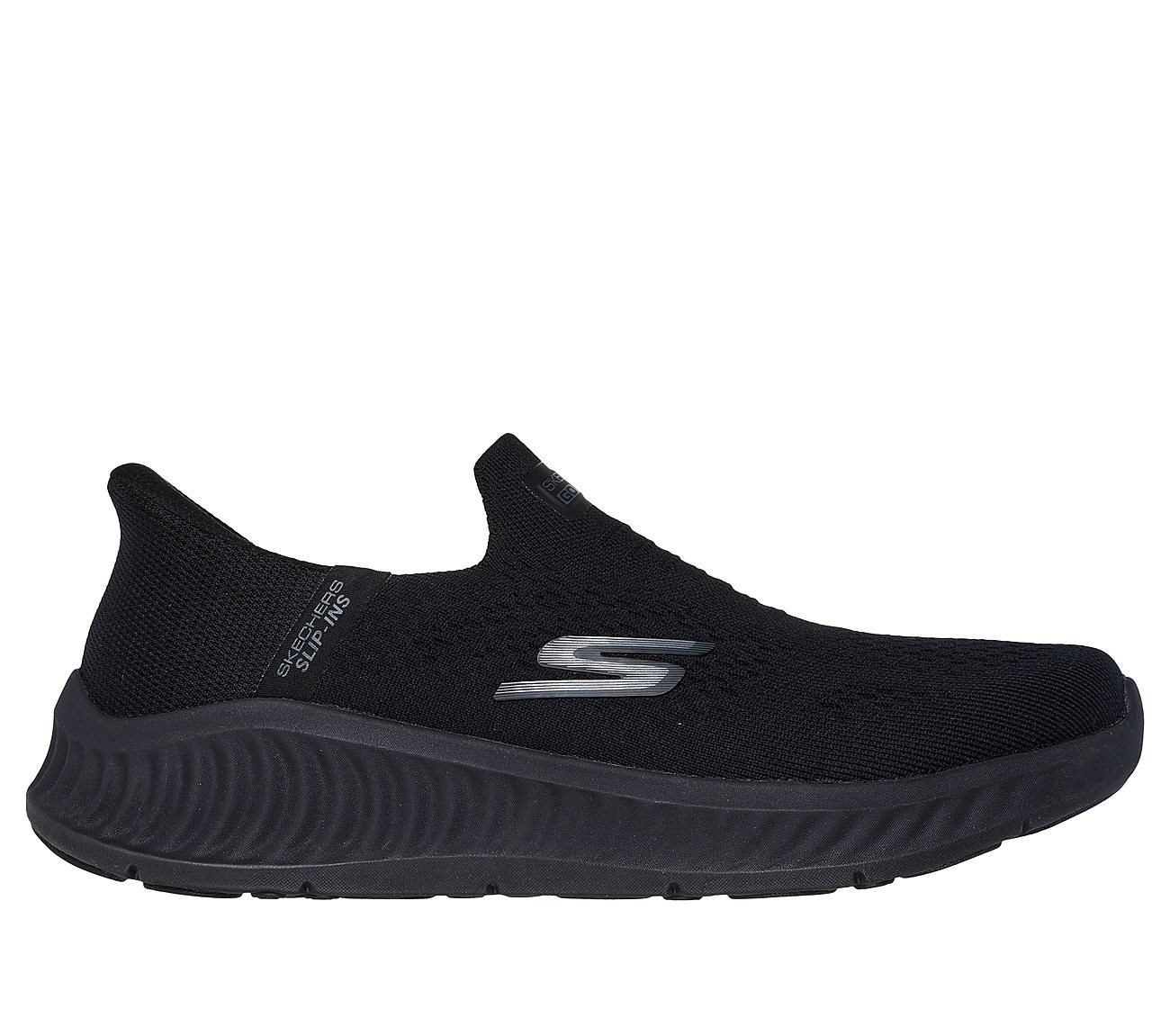 GO WALK NOW - SAUNTERED, BBLACK Footwear Lateral View