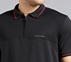 TONAL PANEL GOLF POLO, BLACK