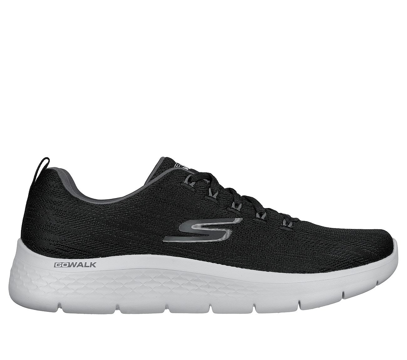 GO WALK FLEX, BLACK/GREY Footwear Lateral View