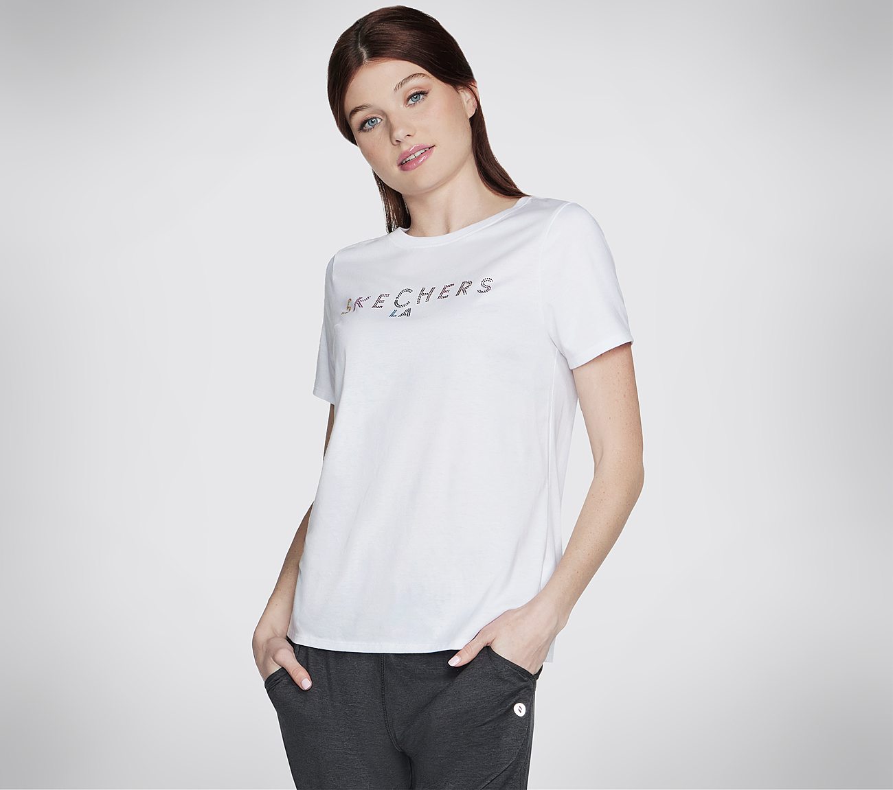 SKECHERS SHINE T-SHIRT,  Apparel Top View