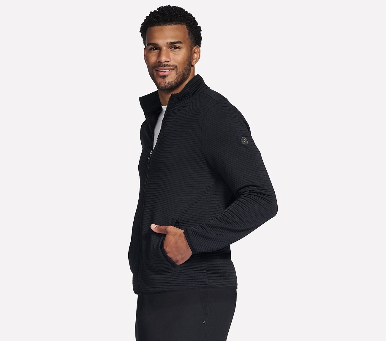 THE HOODLESS HOODIE OTTOMAN, BLACK Apparels Left View